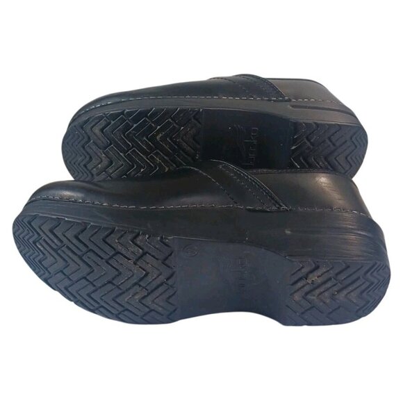 Dansko Professional Slip-On Clogs, Black Leather, Women's 39 EU (US 8.5-9) Wide - Picture 7 of 8